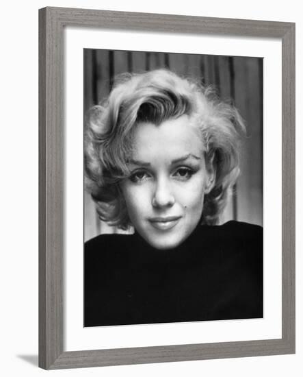 Portrait of Actress Marilyn Monroe at Home-Alfred Eisenstaedt-Framed Premium Photographic Print