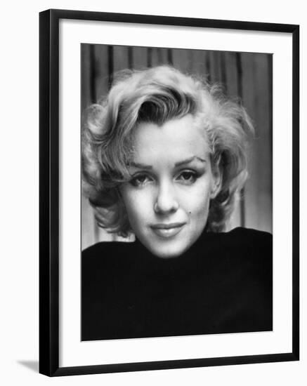 Portrait of Actress Marilyn Monroe at Home-Alfred Eisenstaedt-Framed Premium Photographic Print