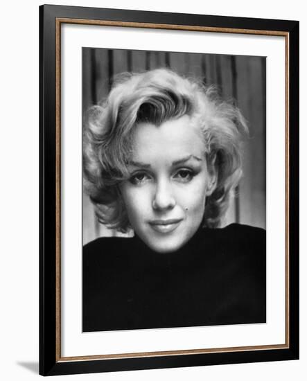 Portrait of Actress Marilyn Monroe at Home-Alfred Eisenstaedt-Framed Premium Photographic Print