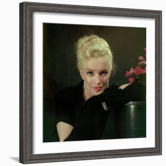 Portrait of Actress Marilyn Monroe-Ed Clark-Framed Premium Photographic Print