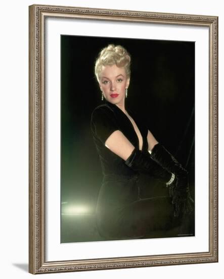 Portrait of Actress Marilyn Monroe-Ed Clark-Framed Premium Photographic Print