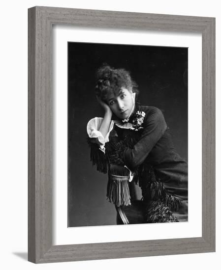 Portrait of Actress Sarah Bernhardt, c.1878-Paul Nadar-Framed Photographic Print