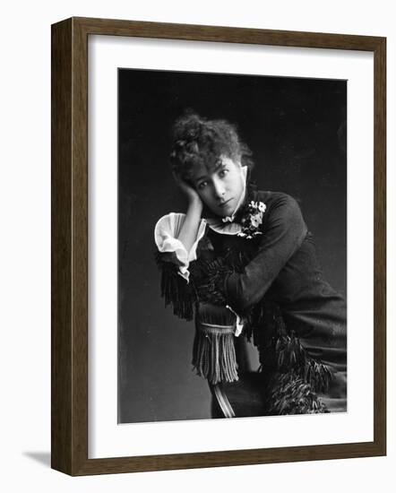 Portrait of Actress Sarah Bernhardt, c.1878-Paul Nadar-Framed Photographic Print