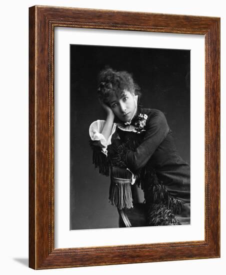 Portrait of Actress Sarah Bernhardt, c.1878-Paul Nadar-Framed Photographic Print