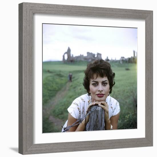 Portrait of Actress Sophia Loren-Loomis Dean-Framed Premium Photographic Print