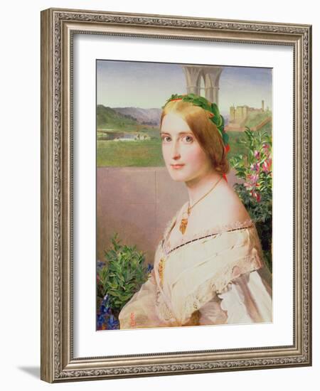 Portrait of Adelaide Mary, Mrs Philip Bedingfeld, 1859-Anthony Frederick Augustus Sandys-Framed Giclee Print