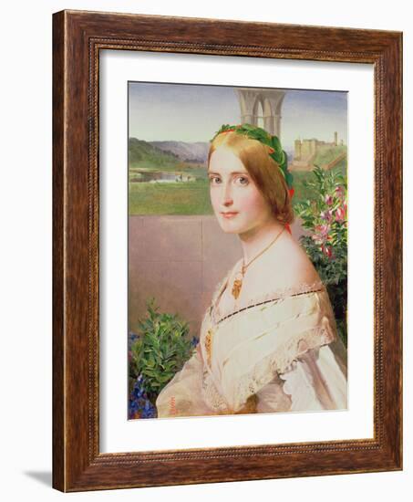 Portrait of Adelaide Mary, Mrs Philip Bedingfeld, 1859-Anthony Frederick Augustus Sandys-Framed Giclee Print