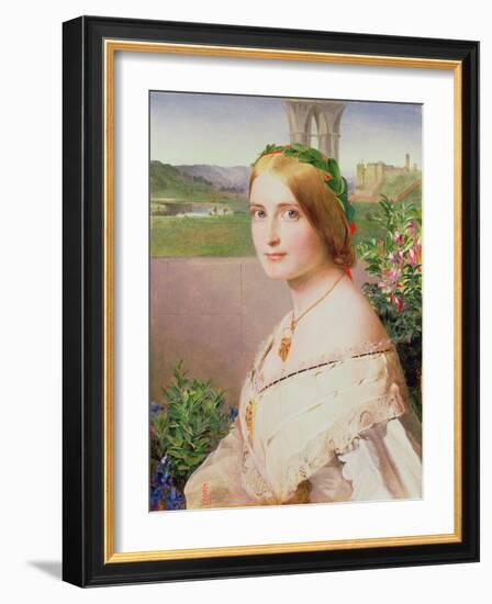 Portrait of Adelaide Mary, Mrs Philip Bedingfeld, 1859-Anthony Frederick Augustus Sandys-Framed Giclee Print