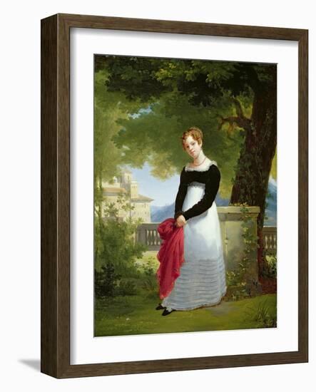 Portrait of Adelaide-Sophie Cleret, C.1817-Francois Edouard Picot-Framed Giclee Print