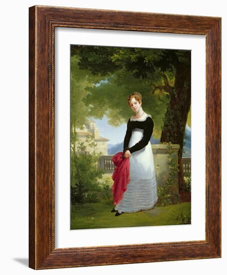 Portrait of Adelaide-Sophie Cleret, C.1817-Francois Edouard Picot-Framed Giclee Print