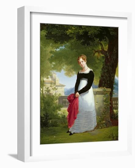 Portrait of Adelaide-Sophie Cleret, C.1817-Francois Edouard Picot-Framed Giclee Print