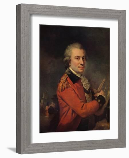 Portrait of Admiral De Suffren, 18th century, (1915)-Alexander Roslin-Framed Giclee Print