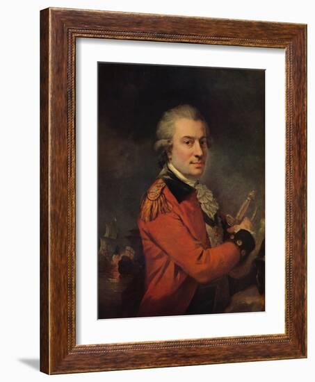 Portrait of Admiral De Suffren, 18th century, (1915)-Alexander Roslin-Framed Giclee Print