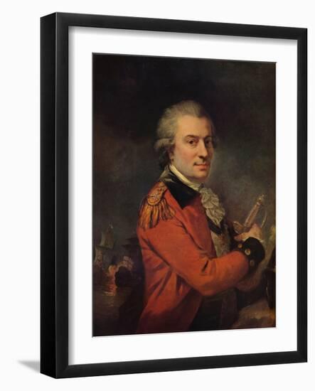 Portrait of Admiral De Suffren, 18th century, (1915)-Alexander Roslin-Framed Giclee Print