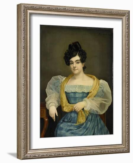 Portrait of Adriana Johanna Van Wijck-Petrus van Schendel-Framed Art Print