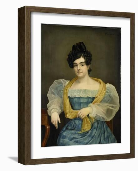 Portrait of Adriana Johanna Van Wijck-Petrus van Schendel-Framed Art Print