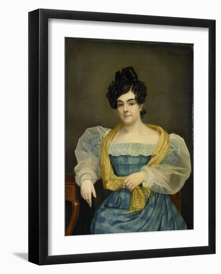 Portrait of Adriana Johanna Van Wijck-Petrus van Schendel-Framed Art Print