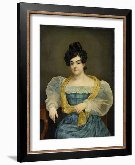 Portrait of Adriana Johanna Van Wijck-Petrus van Schendel-Framed Art Print
