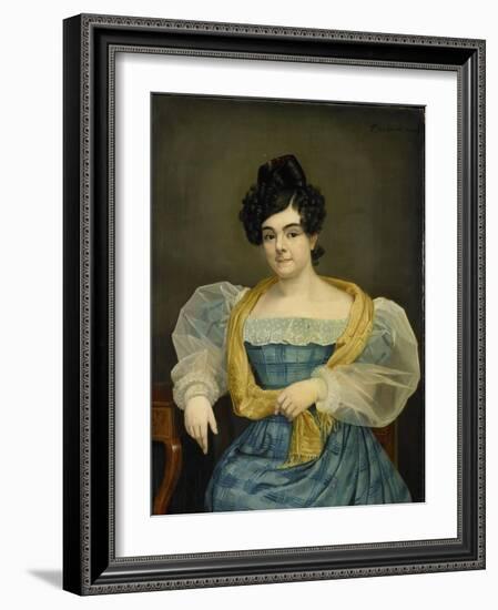 Portrait of Adriana Johanna Van Wijck-Petrus van Schendel-Framed Art Print