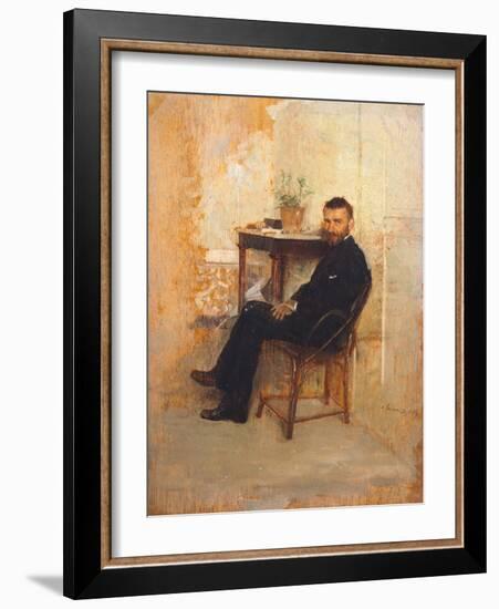 Portrait of Adriano Cecioni-Giuseppe De Nittis-Framed Giclee Print