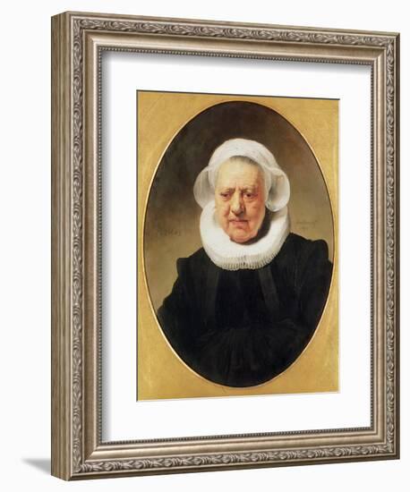 Portrait of Aechje Claesdar, 1634-Rembrandt van Rijn-Framed Giclee Print