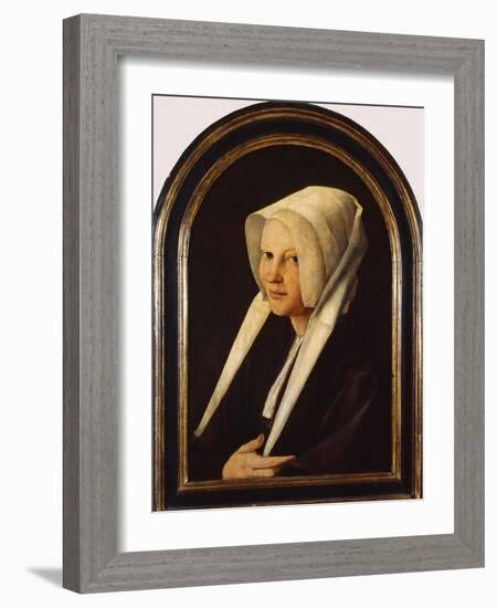 Portrait of Agatha Van Schoonhoven, 1529-Jan van Scorel-Framed Giclee Print