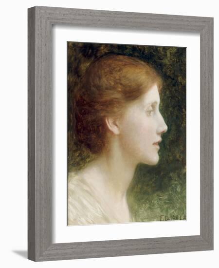 Portrait of Agnes Mallam (Mrs Edward Foster), 1921-Frank Bernard Dicksee-Framed Giclee Print