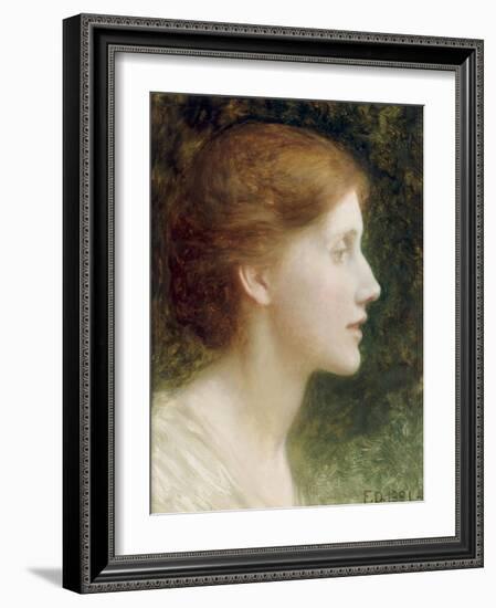 Portrait of Agnes Mallam (Mrs Edward Foster), 1921-Frank Bernard Dicksee-Framed Giclee Print