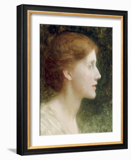 Portrait of Agnes Mallam (Mrs Edward Foster), 1921-Frank Bernard Dicksee-Framed Giclee Print