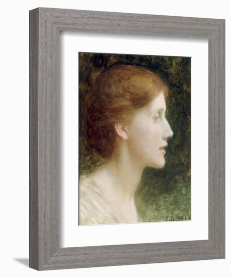 Portrait of Agnes Mallam (Mrs Edward Foster), 1921-Frank Bernard Dicksee-Framed Giclee Print