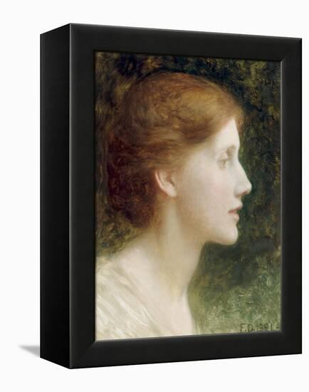 Portrait of Agnes Mallam (Mrs Edward Foster), 1921-Frank Bernard Dicksee-Framed Premier Image Canvas