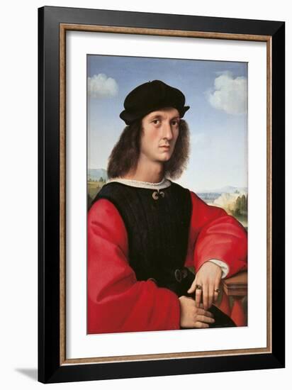 Portrait of Agnolo Doni-Raffaello Sanzio-Framed Giclee Print
