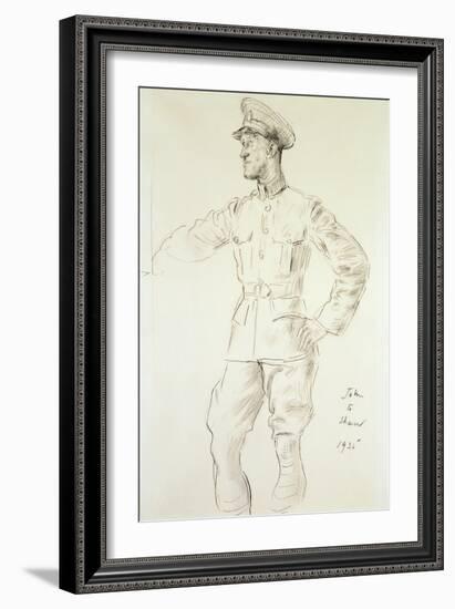 Portrait of Aircraftman T.E. Shaw, 1935-Augustus Edwin John-Framed Giclee Print