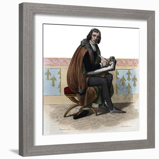 Portrait of Alain Chartier (1385-1430), French poet and political writer-French School-Framed Giclee Print