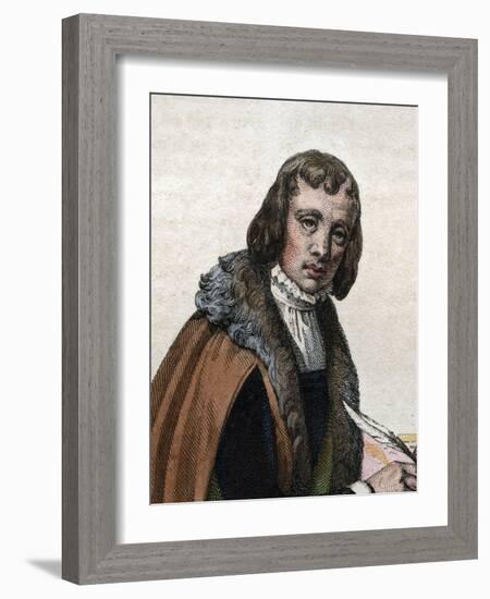 Portrait of Alain Chartier (1385-1430), French poet and political writer-French School-Framed Giclee Print