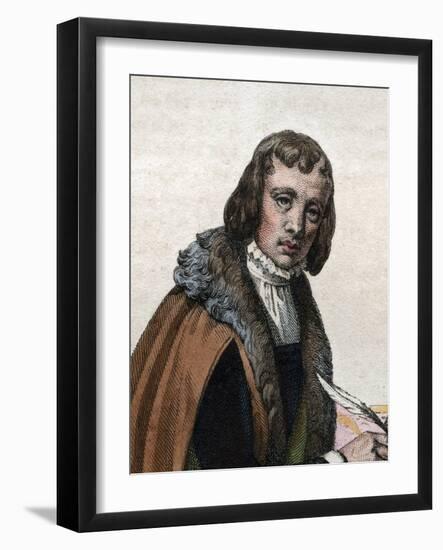 Portrait of Alain Chartier (1385-1430), French poet and political writer-French School-Framed Giclee Print
