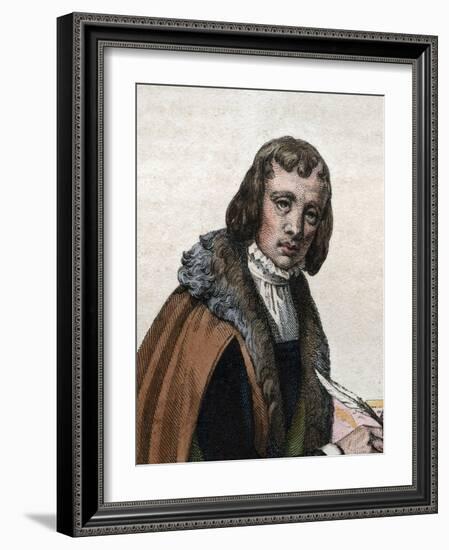 Portrait of Alain Chartier (1385-1430), French poet and political writer-French School-Framed Giclee Print