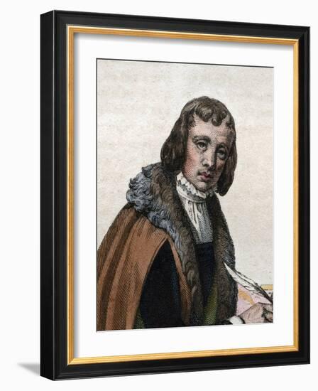 Portrait of Alain Chartier (1385-1430), French poet and political writer-French School-Framed Giclee Print