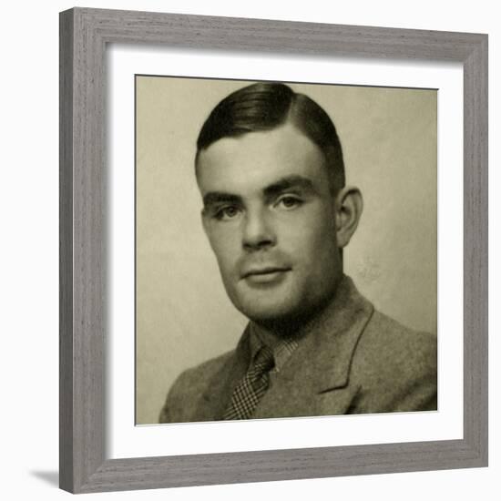 Portrait of Alan Mathison Turing-null-Framed Photographic Print