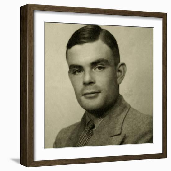 Portrait of Alan Mathison Turing-null-Framed Photographic Print