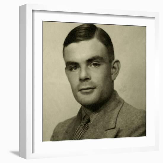 Portrait of Alan Mathison Turing-null-Framed Photographic Print