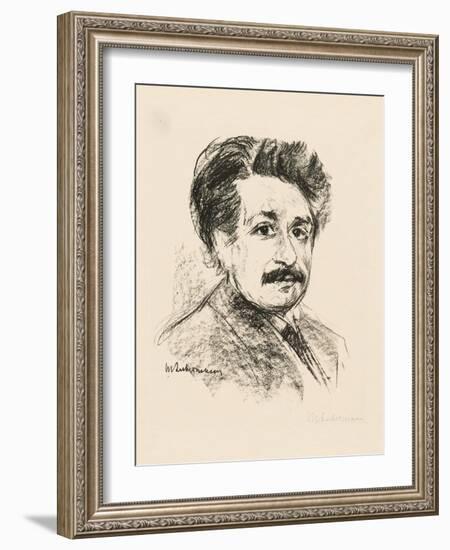 Portrait of Albert Einstein-Max Liebermann-Framed Giclee Print