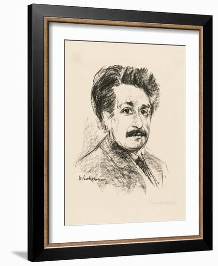 Portrait of Albert Einstein-Max Liebermann-Framed Giclee Print