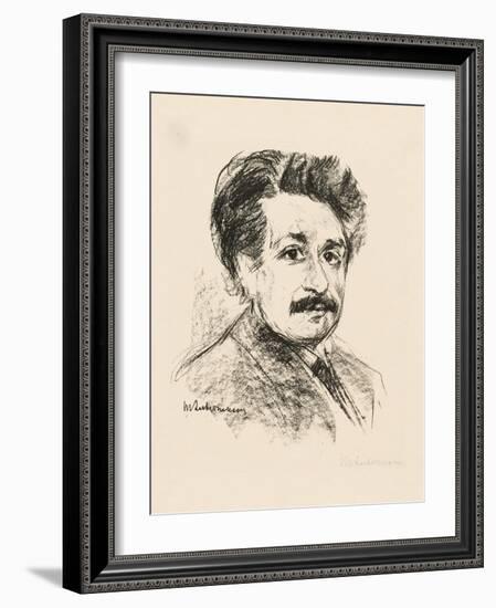 Portrait of Albert Einstein-Max Liebermann-Framed Giclee Print