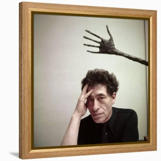 Portrait of Alberto Giacometti in His Studio-Gordon Parks-Framed Premier Image Canvas