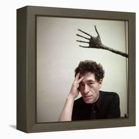 Portrait of Alberto Giacometti in His Studio-Gordon Parks-Framed Premier Image Canvas