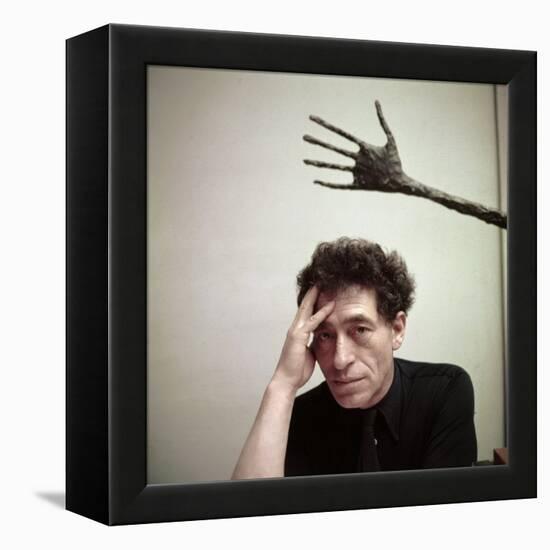 Portrait of Alberto Giacometti in His Studio-Gordon Parks-Framed Premier Image Canvas
