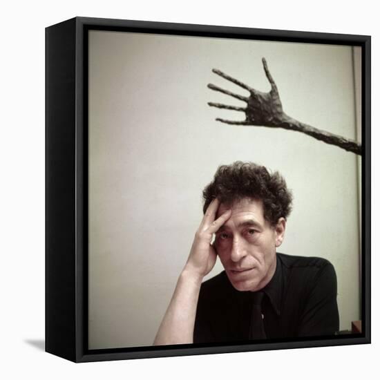 Portrait of Alberto Giacometti in His Studio-Gordon Parks-Framed Premier Image Canvas