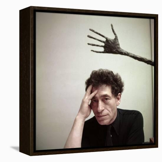 Portrait of Alberto Giacometti in His Studio-Gordon Parks-Framed Premier Image Canvas