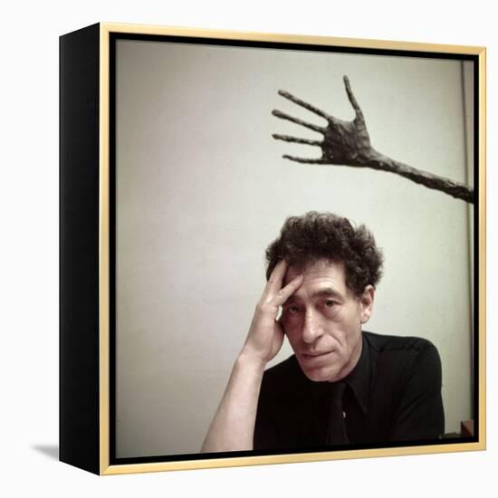 Portrait of Alberto Giacometti in His Studio-Gordon Parks-Framed Premier Image Canvas